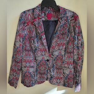 212 Collection Women's Colorful Paisley Blazer